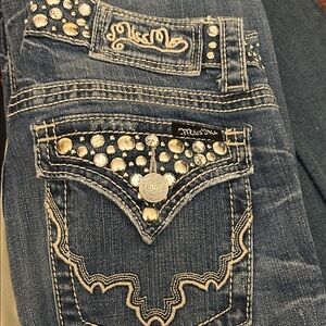 Miss Me Dark Blue Embellished Boot Cut Jeans